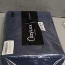 CozyLux Satin Sheets Queen Size Bed Set - 4 Piece Silky Queen Sheet Set, Luxury Navy Blue Queen Sheets with Smooth and Soft Microfiber, Includes 1 Fitted Sheet, 1 Flat Sheet and 2 Pillowcases