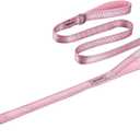 OneTigris Handled No-Pull Dog Walking Leash Long Traffic Leads for Medium to Large Dogs (Pink, 6FT)