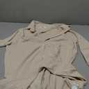 Bsubseach Swimsuit Coverup for Women Button Down Beach Cover Ups Long Sleeve Shirt Dress Modern Blouse Top (Beige, M)