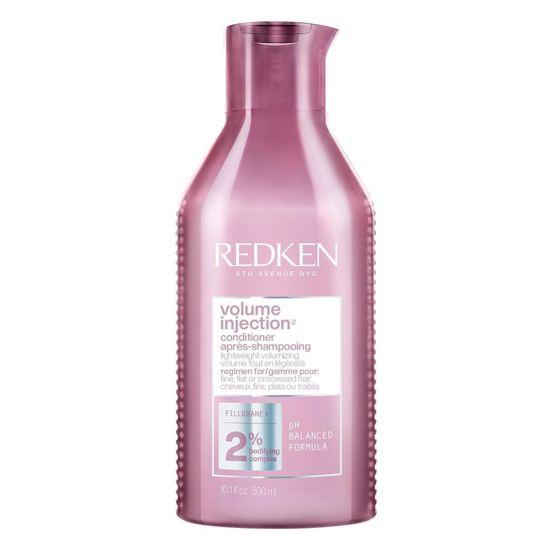 Redken Volume Injection Conditioner For Fine Hair - Adds Lift & Body, Volumizing & Detangling Without Weighing Down, Paraben Free (10.1 Fl Oz (Pack of 1)
