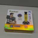 KEMEI 90-5 Men’s Hair & Beard Trimmer, Zero Gap DLC Blade, 7500 RPM Cordless Trimmer for Barbers