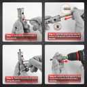 ZKH 3 Inch Carbide Hole Saw Drill Bit for Hard Metal, Tungsten Carbide Tipped Hole Saw Cutter with 2Pcs Titanium-Plated Pilot Drill bit, Great for Metal, Stainless Steel, Iron, Aluminium, Alloys