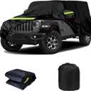 Waterproof Car Cover for J-eep Wrangler 4 Door, All Weather Rain Cover for Automobiles, Outdoor Full Exterior Covers Fit forJK JL YJ TJ