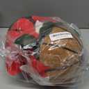 HyDren 2 Pack Pre Lit Artificial Poinsettia Flowers Christmas Hanging Basket 2 Pcs Colorful LED String Lights for Indoor Outdoor Garden Patio Porch(Red and White)