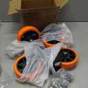 Caster Wheels 5"Heavy Duty Caster Wheels Set of 4, Dual Lock PU Casters, Industrial Swivel Casters for Workbench, Furniture & Tool Cart Smooth, Silent & Durable