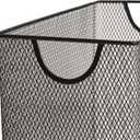 Set of 3 Household Wire Mesh Metal Steel Storage Basket Organizer CD Storage Boxes Organizer Bin Container Tote with Handles for Home Office 10.5" x 5.5" x 5.5"