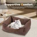 Dog Bed for Small and Mini Medium Dog,Cat Beds for Indoor Cats,Pet Bed for Puppy (Brown, Small)