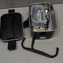 1.8L+0.5L Heated Lunch Box for Men, 80W Electric Lunch Box with Long-handled Utensils for Adults, 12V/24V/110V Lonchera Elctrica Porttil, Portable Food Warmer for Car/Truck/Office (Black)