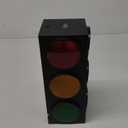 Kicko Traffic Light Prop, 12.25 inch - Simulates Traffic Stop Light - Novelty Traffic Light Lamp - Plug-in Blinking Bedside Lamp - Race Decorations Traffic Signs - Red Light Green Light Game for Kids