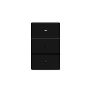 Smart Light Switch Need Neutral Wire,FCC Certified,2.4GHz WiFi Push Button Switch Compatible with Alexa,APP Control Compatible with Tuya/Smart Life,Black 3 Gang