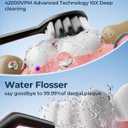Electric Toothbrush with Water Flosser for Teeth, Sonic Electric Toothbrush and Electric Floss for Adults and Kids, Water Dental Picks, Cleaning and Flossing Dental Care, Waterproof
