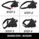 Bolux Dog Harness, No-Pull Reflective Dog Vest, Breathable Adjustable Pet Harness with Handle for Outdoor Walking - No More Pulling, Tugging or Choking (Black, XS) (X-Small (Pack of 1))