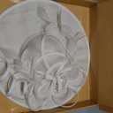 dressfan Fascinator Hats for Women,Linen Vintage Feather Headwear for Derby/Church/Wedding/Cocktail/Tea Party (White)