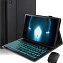 Keyboard Case for Samsung Galaxy Tab A7 Lite 8.7 inch 2021 Cover - 7 Color Backlit Detachable Magnetic Keyboard with Mouse - Black