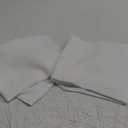 BGment White Linen Cafe Curtains 30 Inch Length, Rod Pocket Half Drapes Light Filtering for Bathroom Kitchen Window Over Sink Ring Clips Decorative, 34 Inch Wide Each Panel