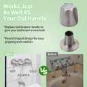 Bathtub Shower Handle Remodel/Rebuild Trim Kit, Shower Knobs 2 Piece Compatible with Price Pfister Verve Faucets, Includes 12H-2H, 12H-2C Stems and Flange Base and 2 Stems (Brushed Nickel)