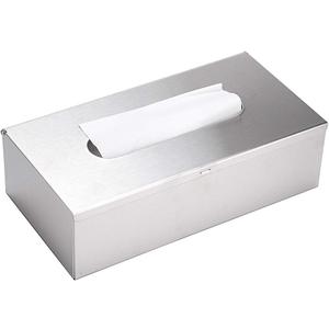 Sumnacon Rectangular Tissue Box Cover - Stylish Stainless Steel Paper Facial Cover, Modern Metal Tissue Box Holder for Bedroom/Bathroom/Vanity/Countertop/Dresser/Night Stand/Office/Car, Brushed Nickel