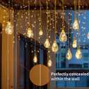 2 Pack 15 Ft Clear Extension Cord, UL-Certified Thin Extension Cord, 2 Prong Extension Cords, Male to Female Extension Cable 250V 10A, Indoor Extension Cords for Lighting