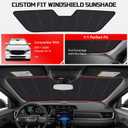 Windshield Sun Shade Custom Fit for Mazda CX-5 CX5 2017-2025, Accordion Folding Thick Window Sunshade Block Heat 99% UV Rays Sun Visor Keep Cooler Car Accessories