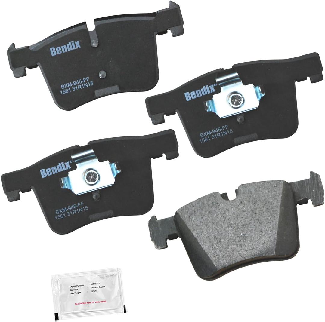 Bendix Priority1 CFM1561 Semi-Metallic Front Brake Pads for Select Models BMW 120i,220i,228i,xDrive,230i,320i,328d,328i,GT 330e,330i,428i,Gran Coupe,xDrive 430i,X3,X4