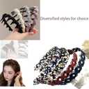 2-in-1 Decorative Hair Clips Non-Slip Grip - Nylon Braid Headbands for Women - Comfortable Accessories for All Types(braided whiteMetal black)