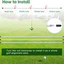 Golf Alignment Sticks, 3 Pack 58Golf Sticks Alignment Rods, Full Golf Practice Swing Trainer to Align Your Golf Shot (White)