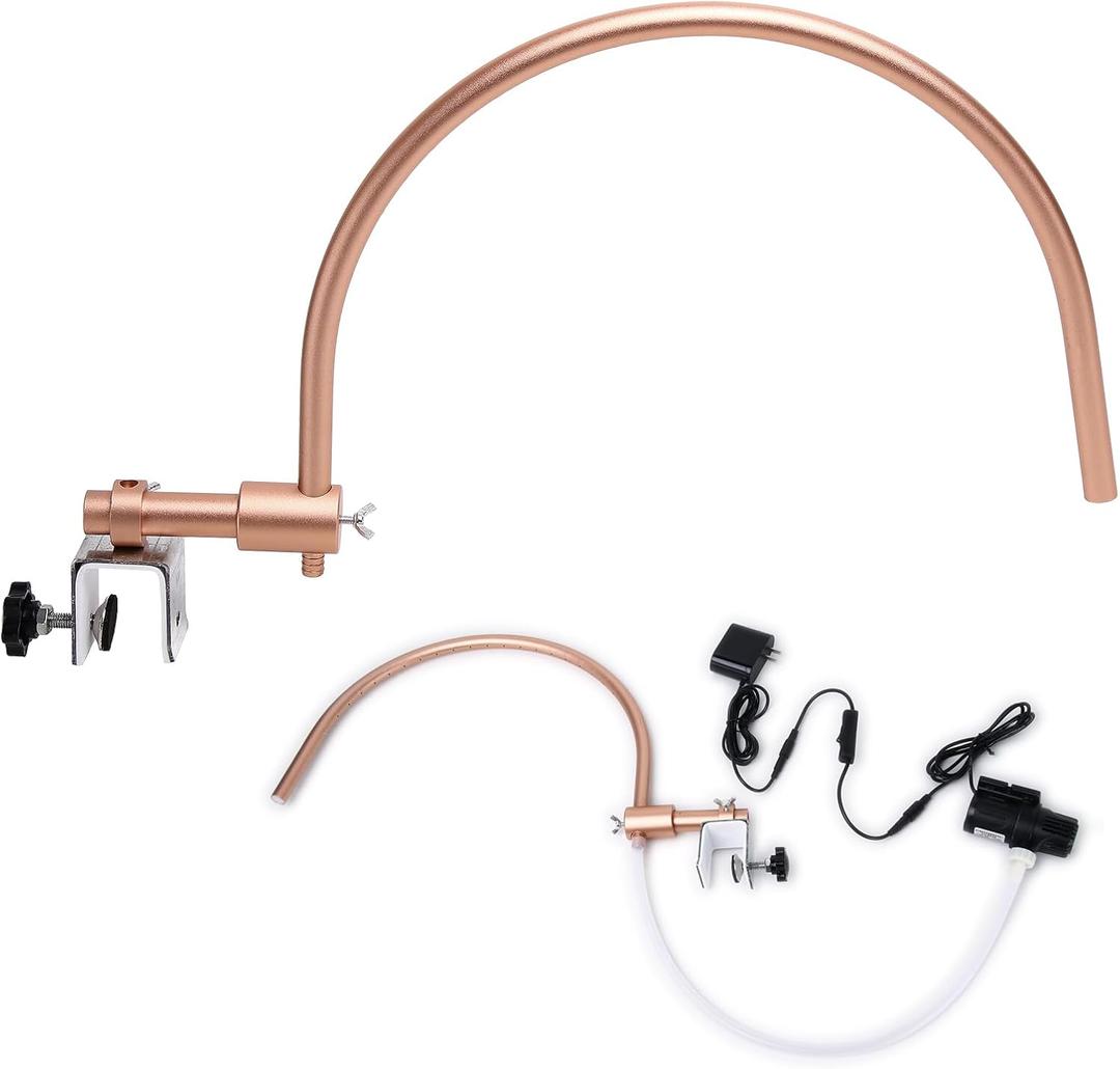 Professional Head Spa Waterfall Equipment with Pumb, Adjustable Shampoo Bowl Attachment, 20 x 17 inches, Gold