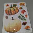 5 x 8 Sheets Fall Pumpkin Window Clings, Autumn Window Stickers Decorations, Large