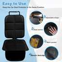 Car Seat Protector, 2 Pack Baby CarSeat Protector with Mesh Pockets & Non-Slip Backing 600D Durable Seat Cover Under Baby Child Car Seat, (Black, Standard)