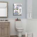 Purple Lavender Bathroom Wall Art Master Bathroom Picture Farmhouse Canvas Prints Rustic Retro Wall Decor Nature Country Flower Poster Artwork for Restroom Laundry Bath Home Decoration 16x24"