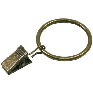 Coideal Curtain Rings with Clips Bronze - 40 Pcs Metal Drapery Clip Ring 1.26 in Interior Diameter, Fits up to 1 in Curtain Rod