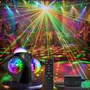 Disco Ball Party Lights Indoor Outdoor, Dj Lights Disco Ball Decor Party Strobe Light for Parties 3 Disco Balls Sound Activated with Remote Control Disco Light for Christams Halloween KTV Club Party