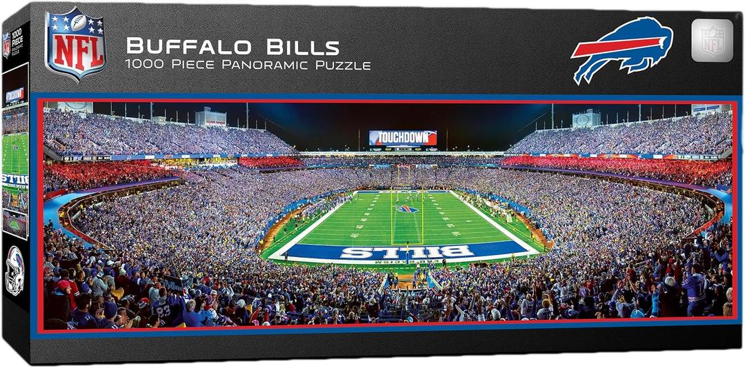 MasterPieces 1000 Piece Sports Jigsaw Puzzle - NFL Buffalo Bills Endzone View Panoramic - 13"x39"