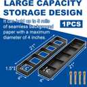 Seamless Backdrop Paper Storage Shelf, Vertical Backdrop Storage Rack, Wall Mounted Organizer for Photography Studio, Black, Holds up to 5 Rolls 4 Inch Diameter Fabric