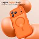 3 in 1 Magnetic for iPhone 17 Pro Max Case, Cute Wavy [Full Camera Protection][Fit for MagSafe] 1X Screen Protector+1X Wrist Strap, Anti-Slip Trendy Women Girly Case for iPhone 17 Pro Max 6.9", Orange