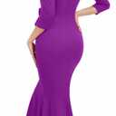 Evening Gowns for Women Formal Elegant Party Long Sleeve Maxi Dresses 2024 Off Shoulder High Split Wrap Dress