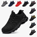 LARNMERN Steel Toe Shoes for Men Women Wide Lightweight Safety Sneakers Comfortable Safety Shoes Colorful Tennis Work Shoes, 11w