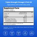 Triple Strength Omega 3 Fish Oil 3600 mg | EPA & DHA | 180 Softgels | Burpless Fish Oil Supplement, Wild Caught | Over 2100mg Omega-3 Fatty Acids Supplements | Natural Lemon Flavor Omegas 3 Pills, EXP: 04/2027