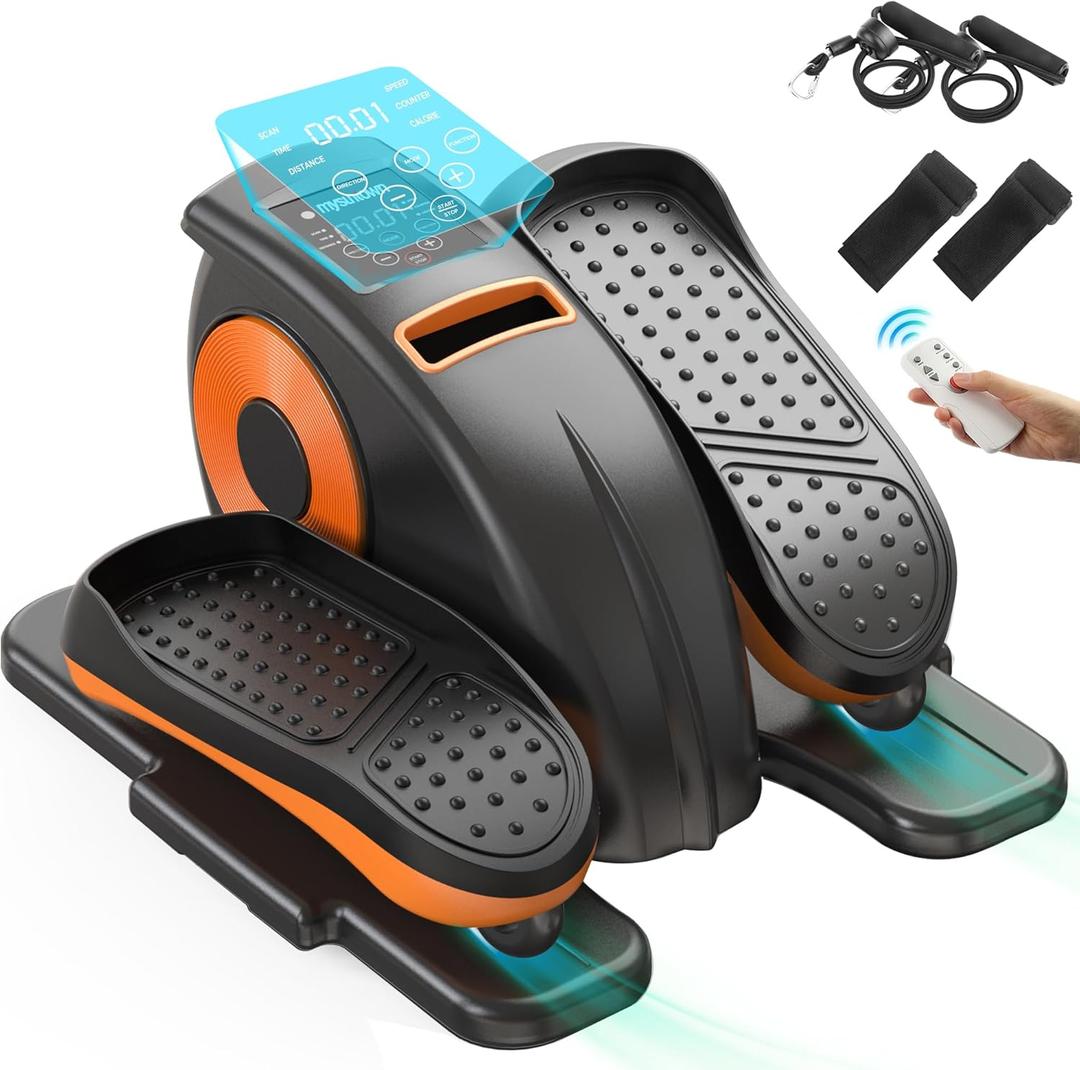 Under Desk Elliptical Machine, Ellipse Leg Exerciser as Seen on TV for Seniors with 12 Speeds, Mini Electric Seated Eclipse Exercise Training, Quiet & Portable Pedal Exerciser with Remote Control Under Desk Elliptical Machine, Ellipse Leg Exerciser as Seen on TV for Seniors with 12 Speeds, Mini Electric Seated Eclipse Exercise Training, Quiet & Portable Pedal Exerciser with Remote Control