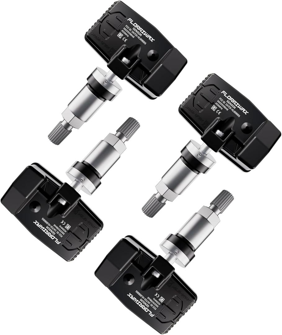 TPMS Sensor,Set of 4 433Mhz Tire Pressure Sensor Compatible with Chrysler Dodge Jeep Fiat,Tire Sensor OE Replaces#56029398AB,56029400AD,68241067AB,68241067AA