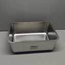 Stainless Steel Cat Litter Box - Metal High-Sided Litter Pan for Cats, Rabbits, and Pets, Non-Stick, Odor-Free, Easy to Clean, Splash-Proof, Sturdy and Durable Indoor Cat Toilet Supplies (17.7" L x 13.8" W x 6" H)