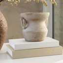 Cinnvoice Set of 2 Decorative Books Boxes, Faux Books Stacked for Decoration for Coffee Tables Modern Home Bookshelves Decor, Fake Fashion Photo Storage Boxes (Light Khaki)