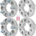 OCPTY 4 PCS 1.25" (31.75mm) Wheel Spacers 5 Lug 5x4.5 to 5x108 (5x114.3to5x108) with 12x1.5 Studs fits for Hyundai for Honda for Acura for Lincoln for Jeep for Toyota ford Wheel spacers