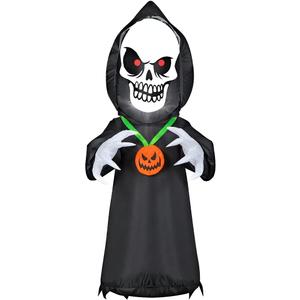 Gemmy Scary Skull Reaper Halloween Inflatable