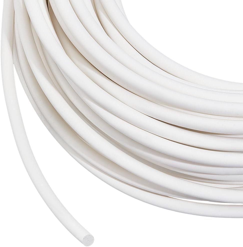 BENECREAT 32.81 Yards PVC Welt Cord Piping, 8mm White Polyester Piping Cord for Crochet, Knitting, Weaving or Trim in Garments, Cushions