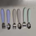 Elk and Friends Kids Silverware with Silicone Handle | Childrens Safe Flatware | Toddler Utensils | Baby Spoons + Forks | Stainless Steel Cutlery | Dishwasher Safe | 6 Pieces