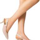 DREAM PAIRS Women's Kitten Heels Slingback Closed Toe Low Pumps Dress Bridal Elegant Wedding Casual Shoes, 7.5