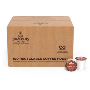 Don Francisco's Coffee Kona Blend Medium Roast K-Cup Compatible Coffee Pods, 100 Ct, BBD 10/23/27