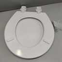 BEMIS 500EC 390 Toilet Seat with Easy Clean & Change Hinges, 1 Pack Round, Cotton White