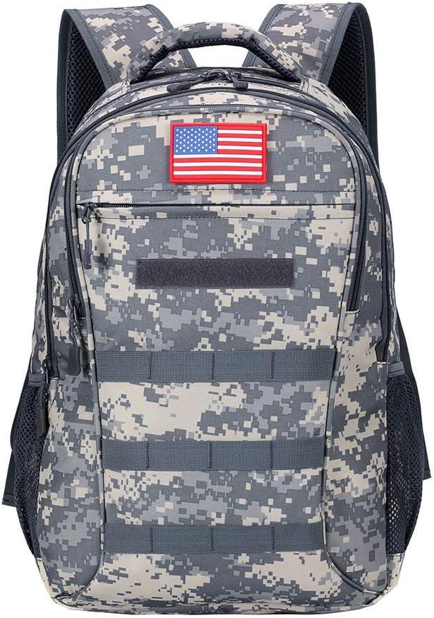 outdoor plus Camo Backpack,Military Boys Backpacks for School,40L Army Bookbag with USB Charging Port Waterproof